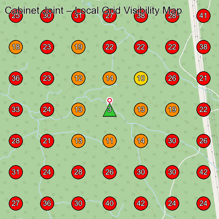 Cabinet Joint GeoGrid visibility map for Toy And Game Manufacturer in None